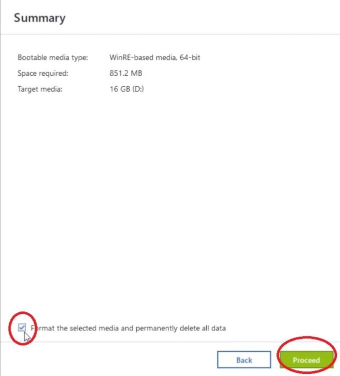 boot acronis true image from usb flash drive