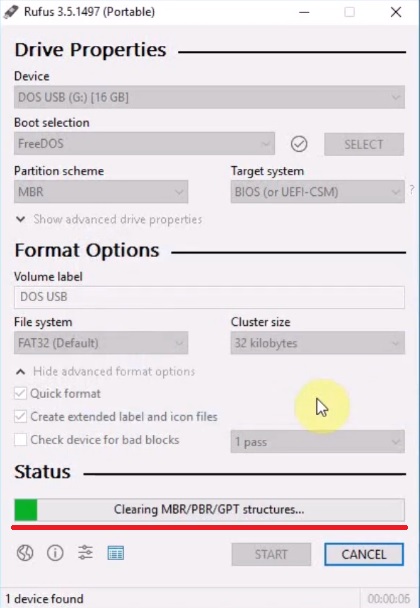 Creating a Bootable DOS USB Drive - WinUSB