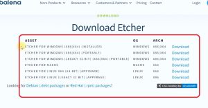 etcher versions for download