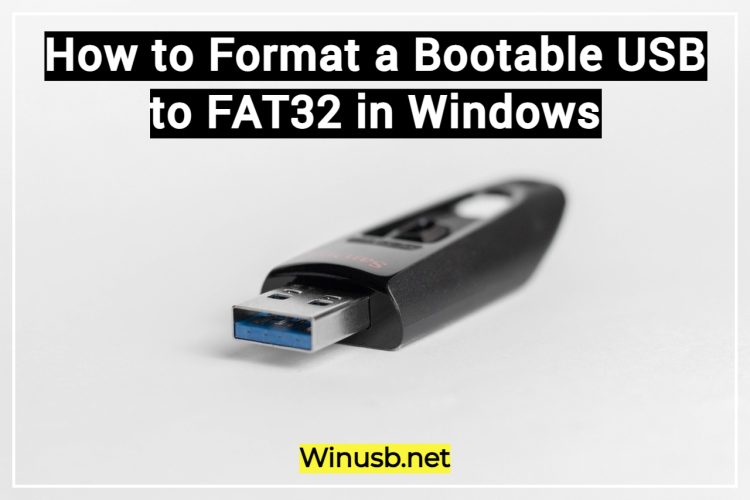 How to Format a Bootable USB to FAT32 in Windows