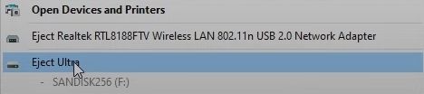 Close Rufus and safely eject the USB drive by clicking the USB icon in the system tray and selecting "Eject"