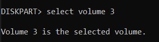 Type select volume n, replacing n with the volume number of your USB flash drive, and press Enter.