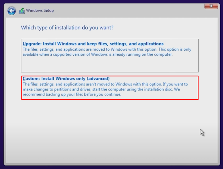 Starting Windows Setup Process