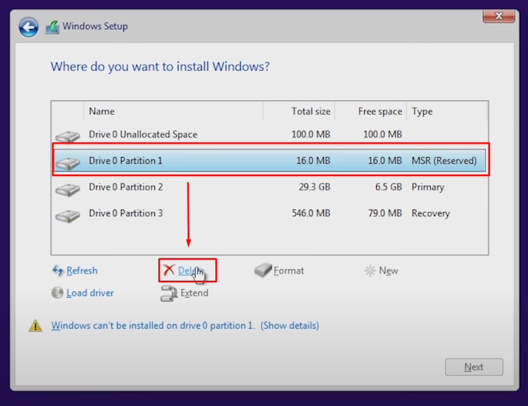 Clearing Existing Partitions