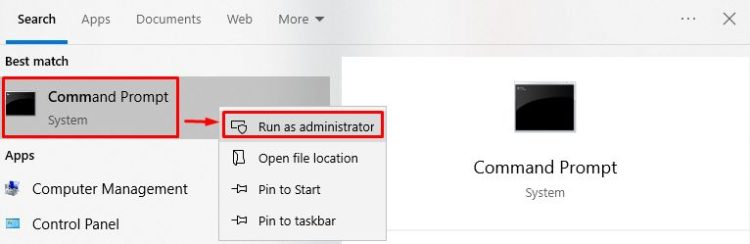 Right-click on it and select "Run as administrator."