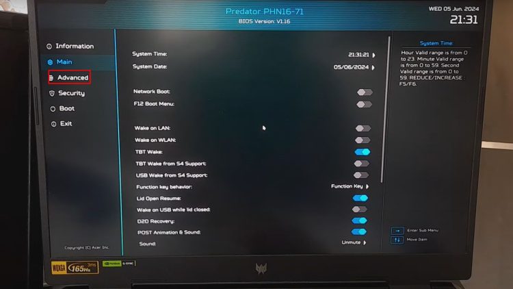 Navigate to Advanced Settings