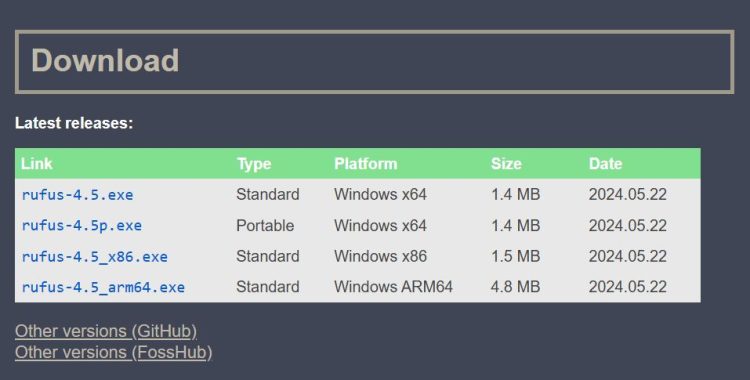 Rufus 4.5.exe link