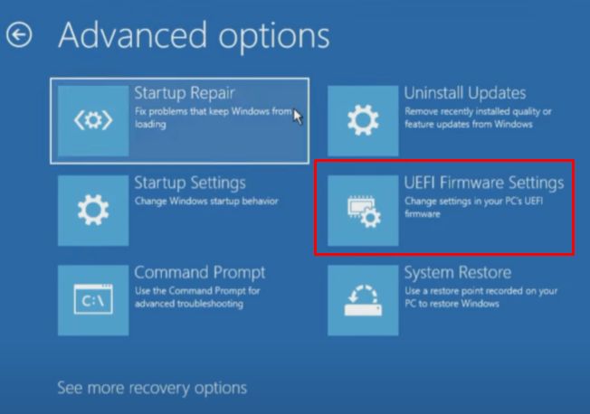 UEFI Firmware Settings