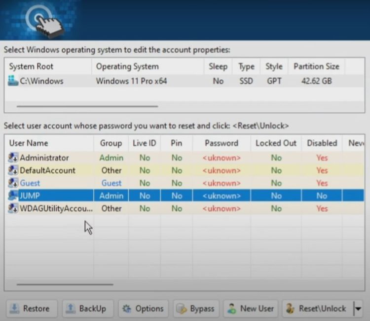 Windows Login Unlocker