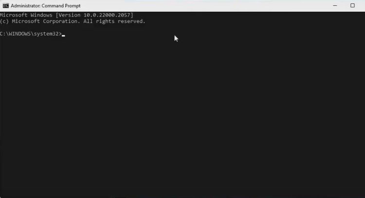 The command prompt