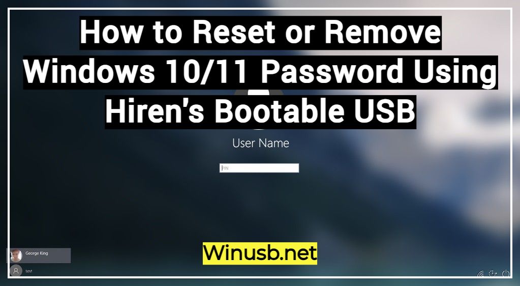 Windows 2024 10/11 Password Reset Tool