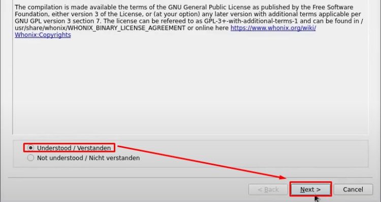 Configuring and Starting Whonix Gateway