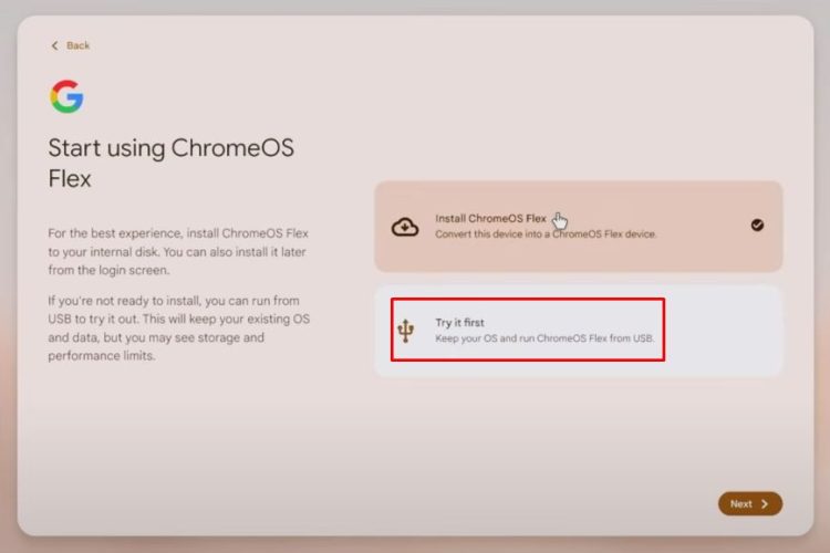 ChromeOS Flex Installation