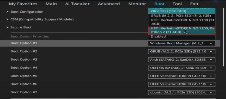 UEFI Boot Priority