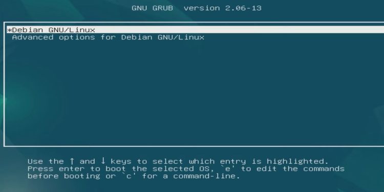 Debian 12 Bookworm Installing - GRUB screen